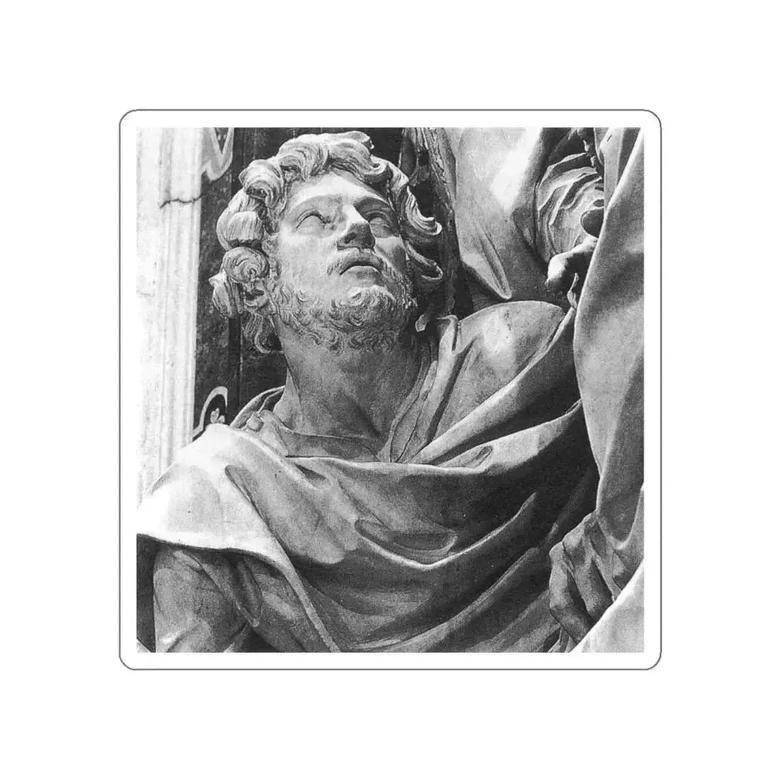 ALGARDI, Alessandro - 2- - The Meeting of Leo I and Attila (detai~1 (Artwork) STICKER Vinyl Die-Cut Decal White Die-Cut 5 Inch - The Sticker Space