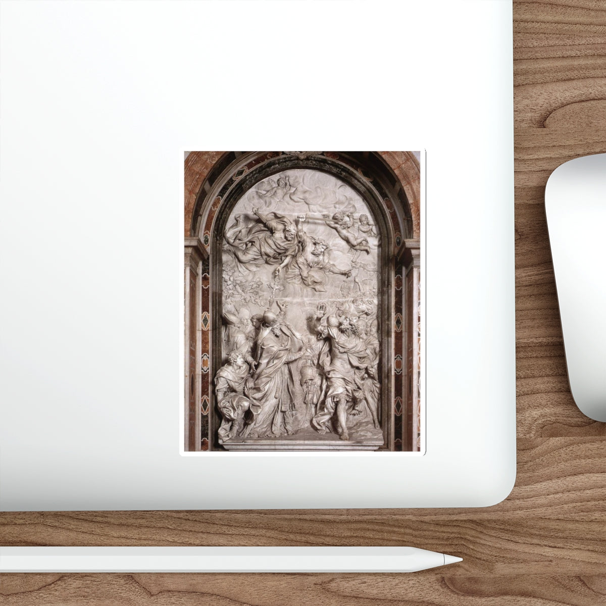 ALGARDI, Alessandro - 2- - The Meeting of Leo I and Attila1 (Artwork) STICKER Vinyl Die-Cut Decal-The Sticker Space