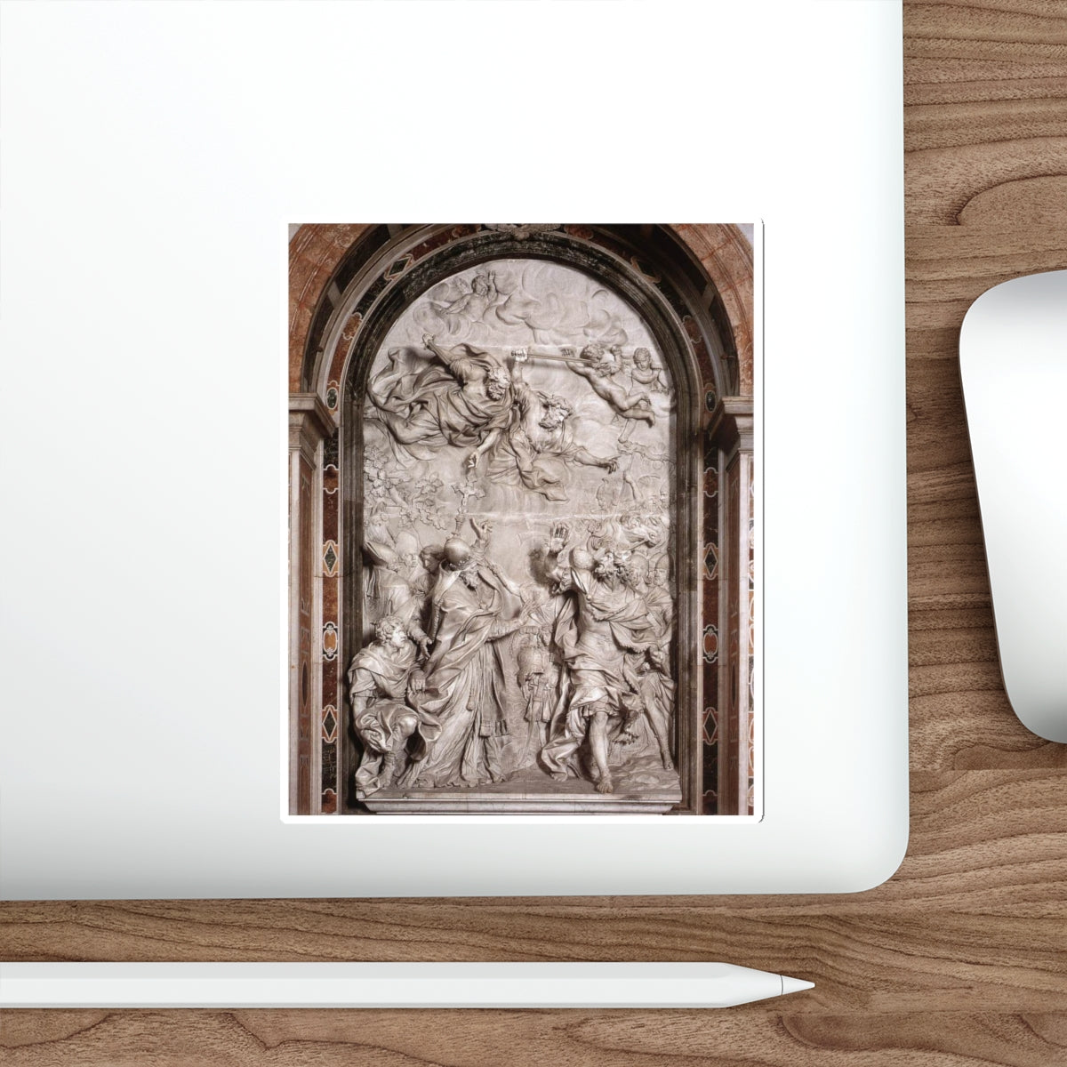 ALGARDI, Alessandro - 2- - The Meeting of Leo I and Attila1 (Artwork) STICKER Vinyl Die-Cut Decal-The Sticker Space