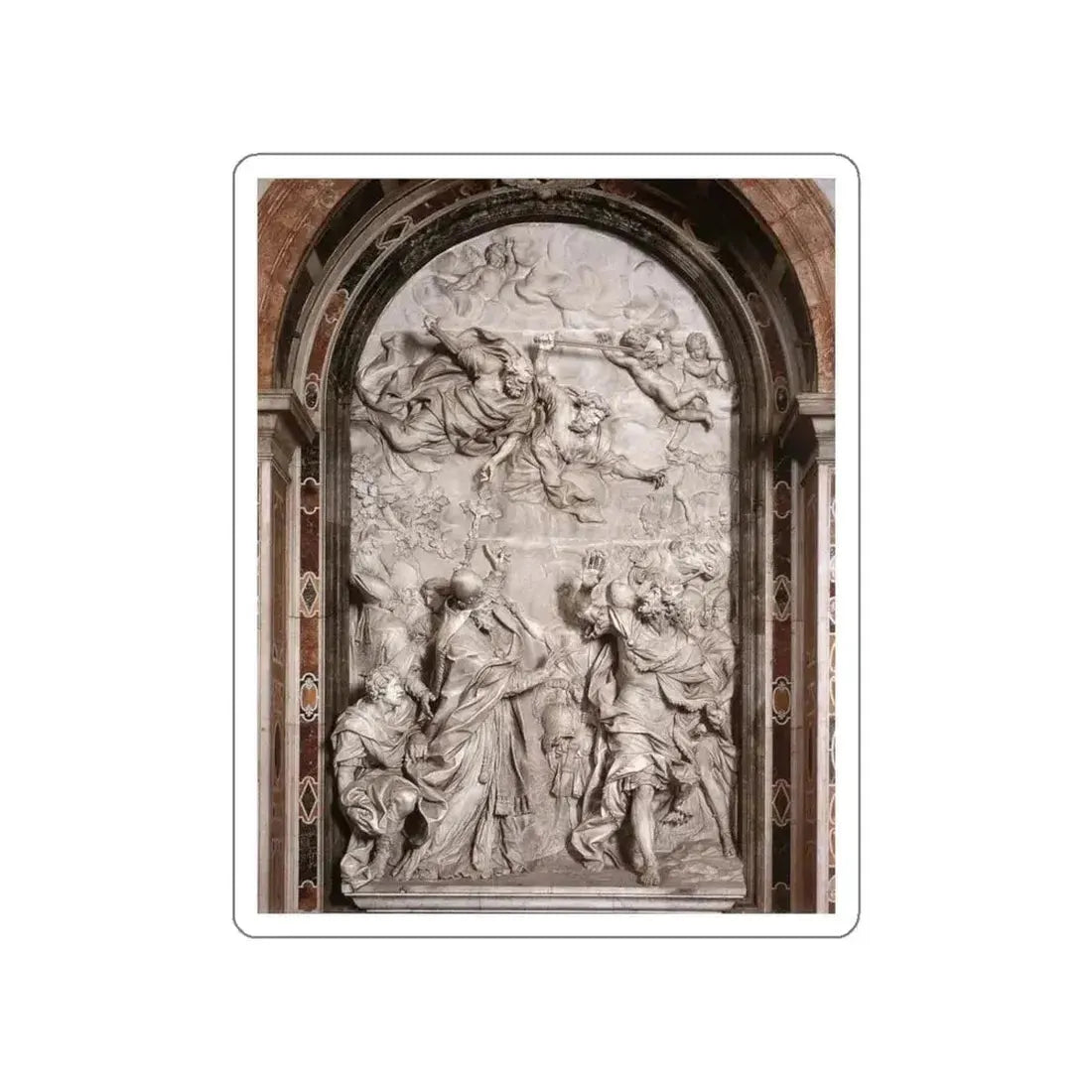 ALGARDI, Alessandro - 2- - The Meeting of Leo I and Attila1 (Artwork) STICKER Vinyl Die-Cut Decal - The Sticker Space