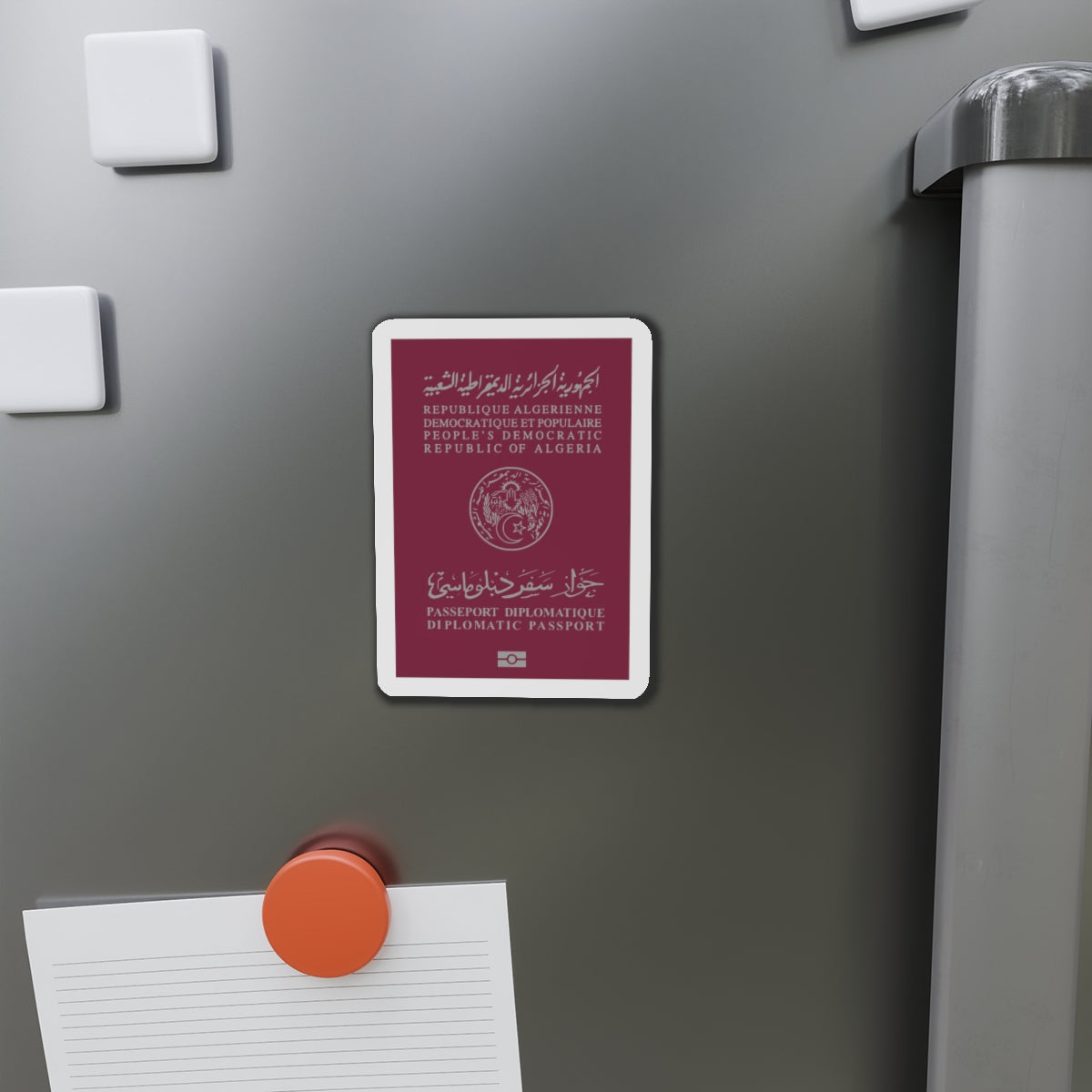 Algerian Electronic Biometric Diplomatic Passport - Die-Cut Magnet-The Sticker Space