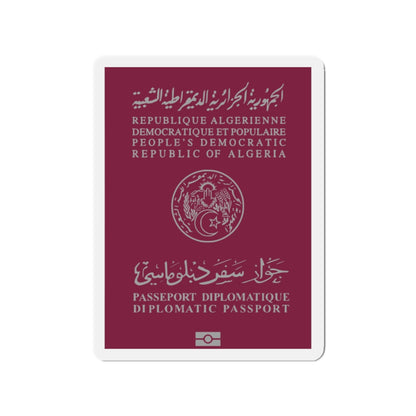 Algerian Electronic Biometric Diplomatic Passport - Die-Cut Magnet-2" x 2"-The Sticker Space