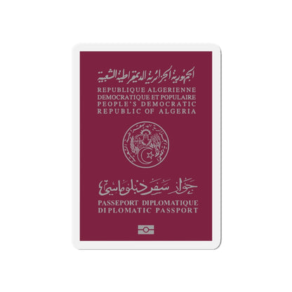 Algerian Electronic Biometric Diplomatic Passport - Die-Cut Magnet-5" x 5"-The Sticker Space