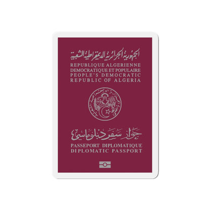 Algerian Electronic Biometric Diplomatic Passport - Die-Cut Magnet-6 × 6"-The Sticker Space