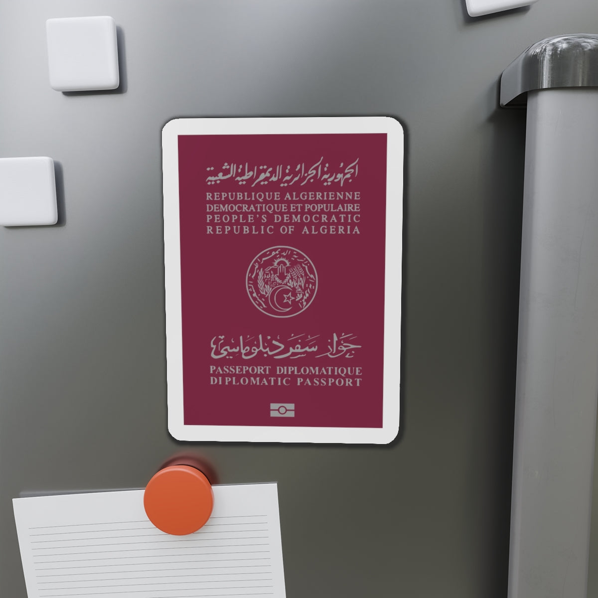 Algerian Electronic Biometric Diplomatic Passport - Die-Cut Magnet-The Sticker Space