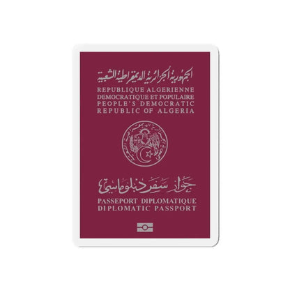 Algerian Electronic Biometric Diplomatic Passport - Refrigerator Magnet 6 Inch - The Sticker Space