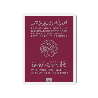 Algerian Electronic Biometric Diplomatic Passport - Refrigerator Magnet - The Sticker Space