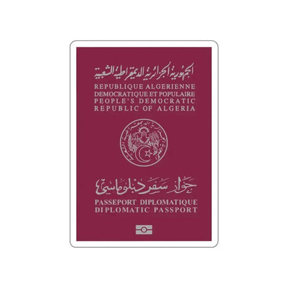 Algerian Electronic Biometric Diplomatic Passport STICKER Vinyl Die-Cut Decal 4 Inch - The Sticker Space