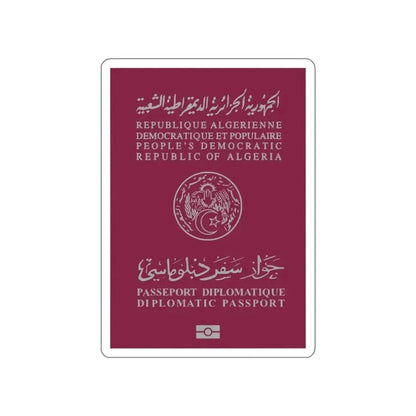 Algerian Electronic Biometric Diplomatic Passport STICKER Vinyl Die-Cut Decal - The Sticker Space