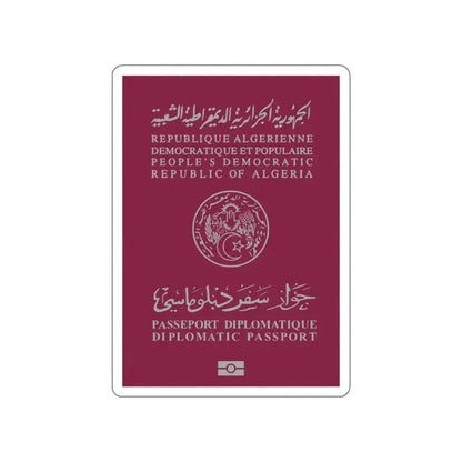 Algerian Electronic Biometric Diplomatic Passport STICKER Vinyl Die-Cut Decal - The Sticker Space