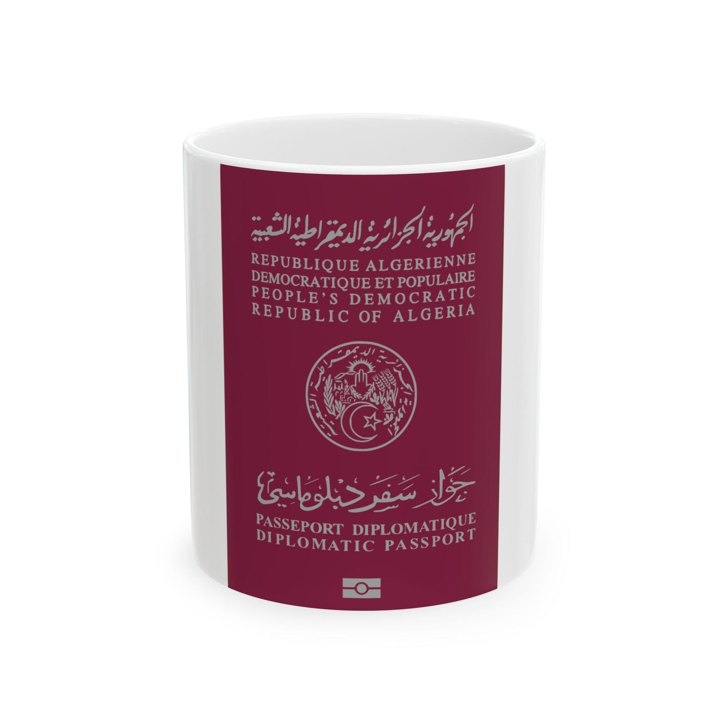 Algerian Electronic Biometric Diplomatic Passport - White Coffee Mug