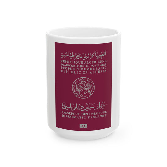 Algerian Electronic Biometric Diplomatic Passport - White Coffee Mug