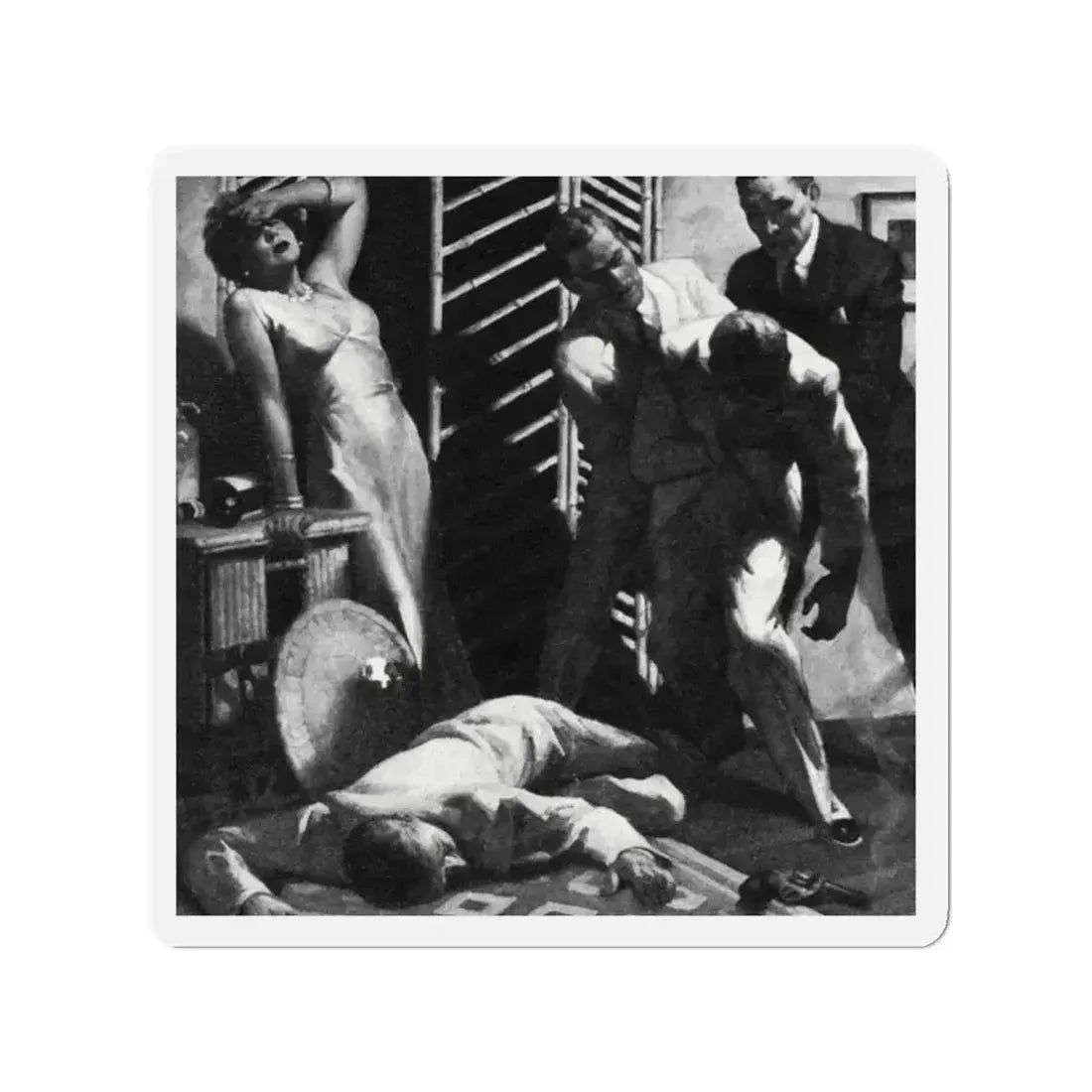 Alias Emerald Annie, Liberty magazine, July 17, 1937 (Magazine Illustration) Refrigerator Magnet 2 Inch - The Sticker Space