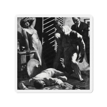 Alias Emerald Annie, Liberty magazine, July 17, 1937 (Magazine Illustration) Refrigerator Magnet 2 Inch - The Sticker Space