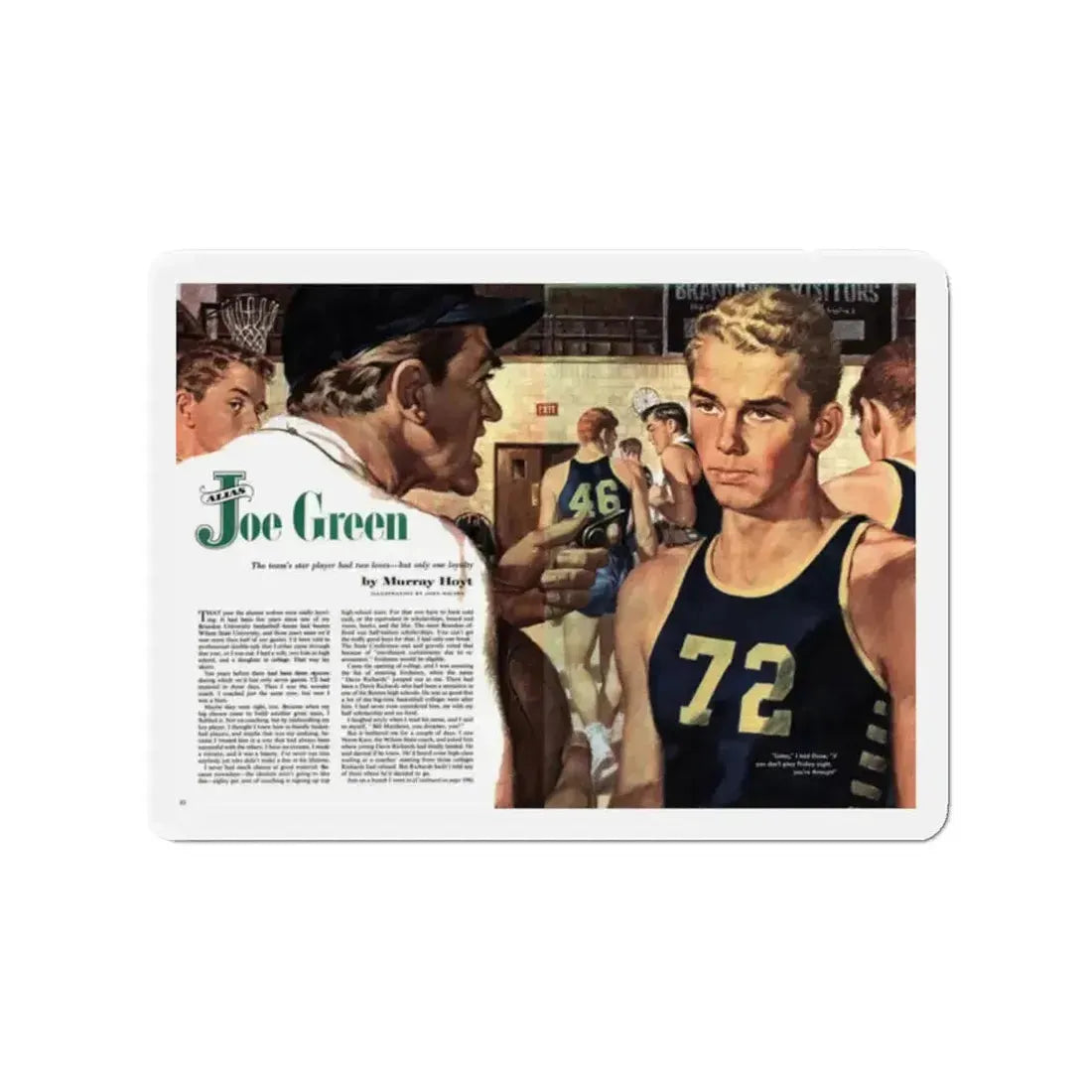 Alias Joe Green, The American Magazine, January 1953 (Magazine Illustration) Refrigerator Magnet - The Sticker Space