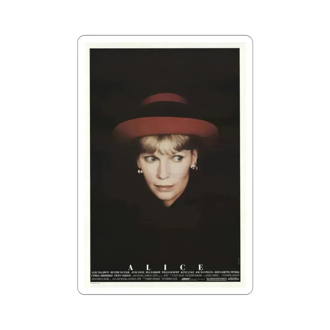 Alice 1990 Movie Poster STICKER Vinyl Die-Cut Decal 4 Inch - The Sticker Space