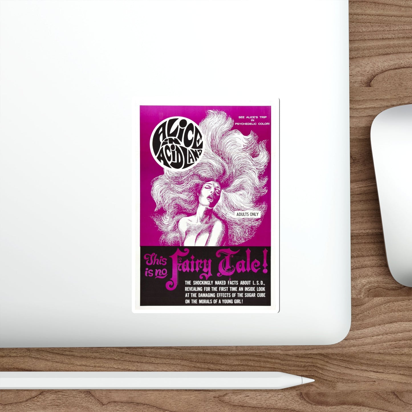 ALICE IN ACIDLAND 1969 Movie Poster STICKER Vinyl Die-Cut Decal-The Sticker Space