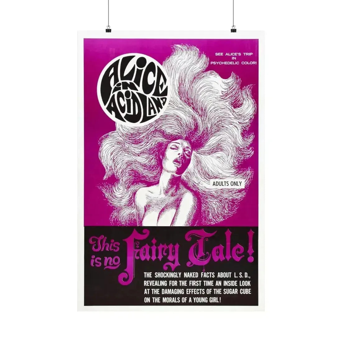 ALICE IN ACIDLAND 1969 - Paper Movie Poster 24″ x 36″ Matte - The Sticker Space