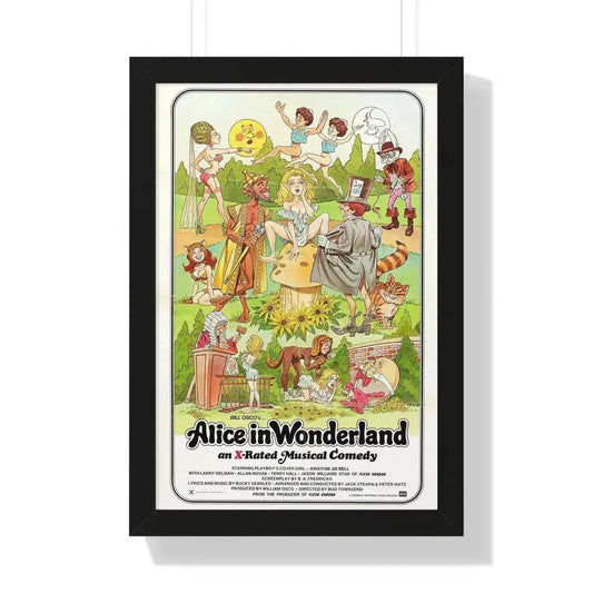 ALICE IN WONDERLAND (an x-rated musical comedy) 1976 - Framed Movie Poster 16″ x 24″ Black - The Sticker Space