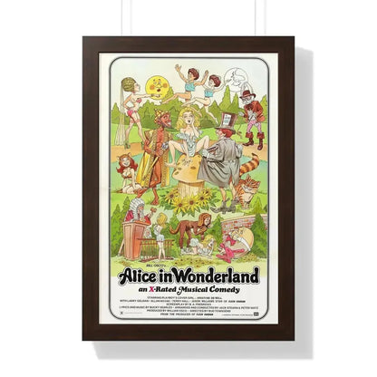 ALICE IN WONDERLAND (an x-rated musical comedy) 1976 - Framed Movie Poster 16″ x 24″ Walnut - The Sticker Space