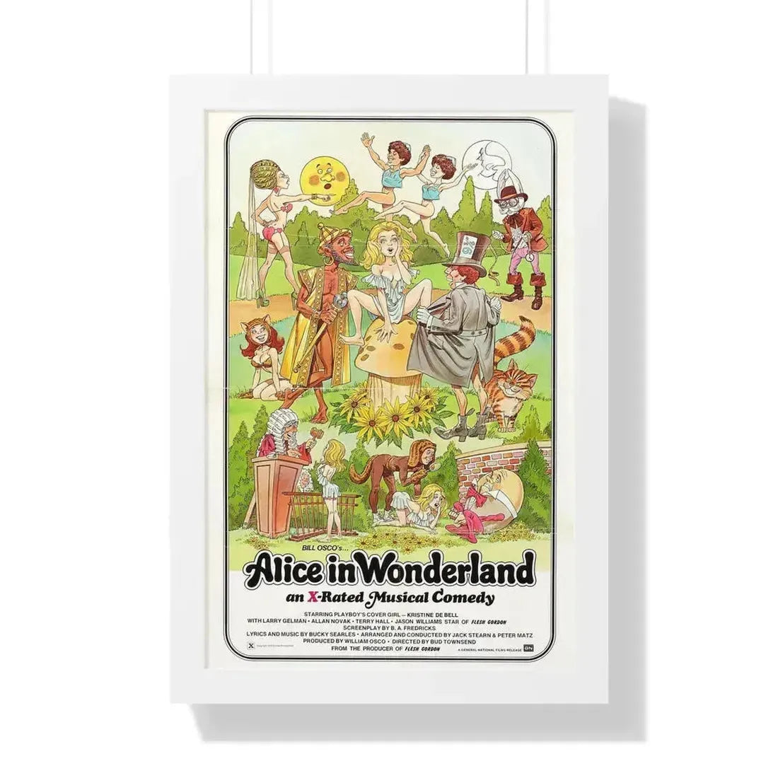 ALICE IN WONDERLAND (an x-rated musical comedy) 1976 - Framed Movie Poster 16″ x 24″ White - The Sticker Space