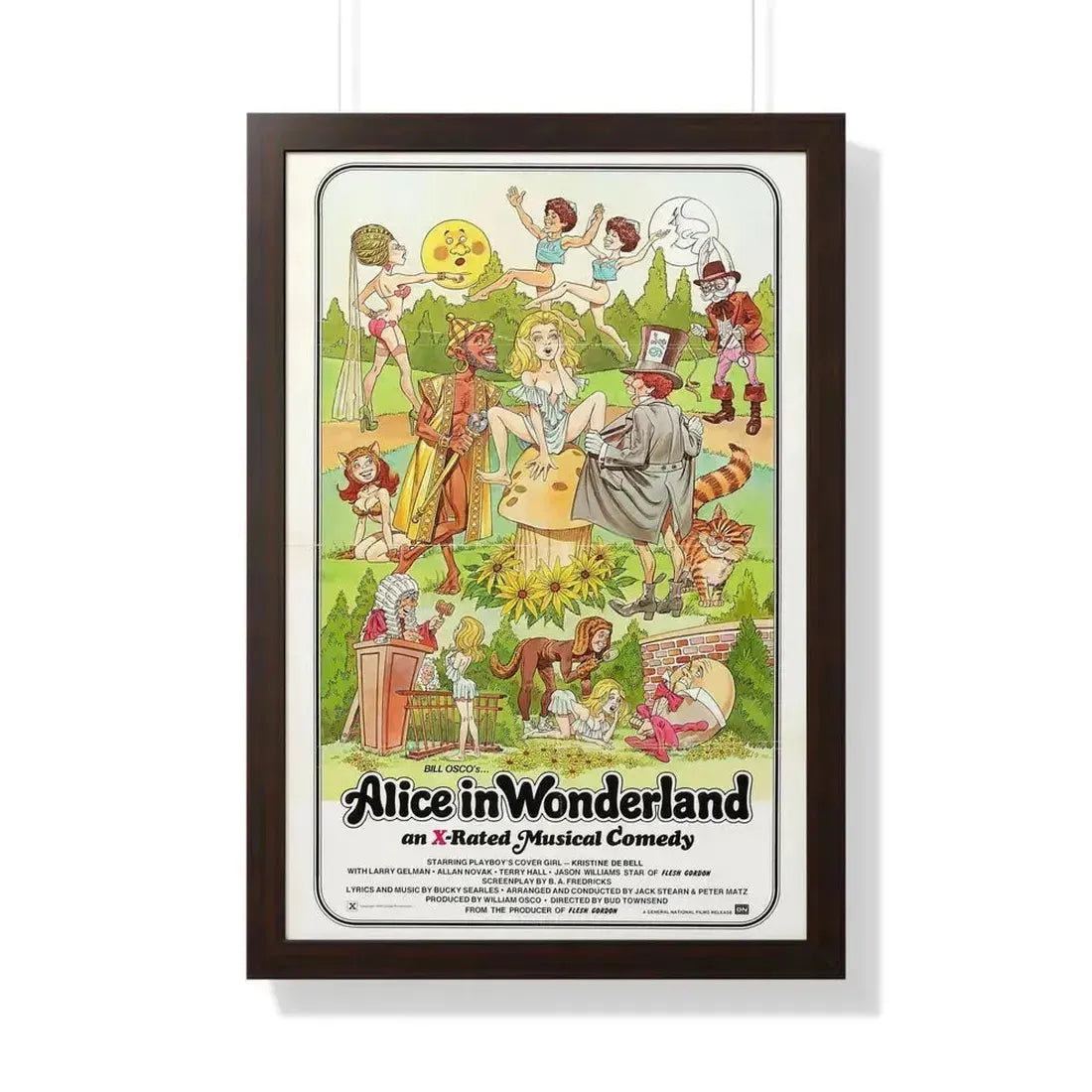 ALICE IN WONDERLAND (an x-rated musical comedy) 1976 - Framed Movie Poster 20" x 30" Walnut - The Sticker Space