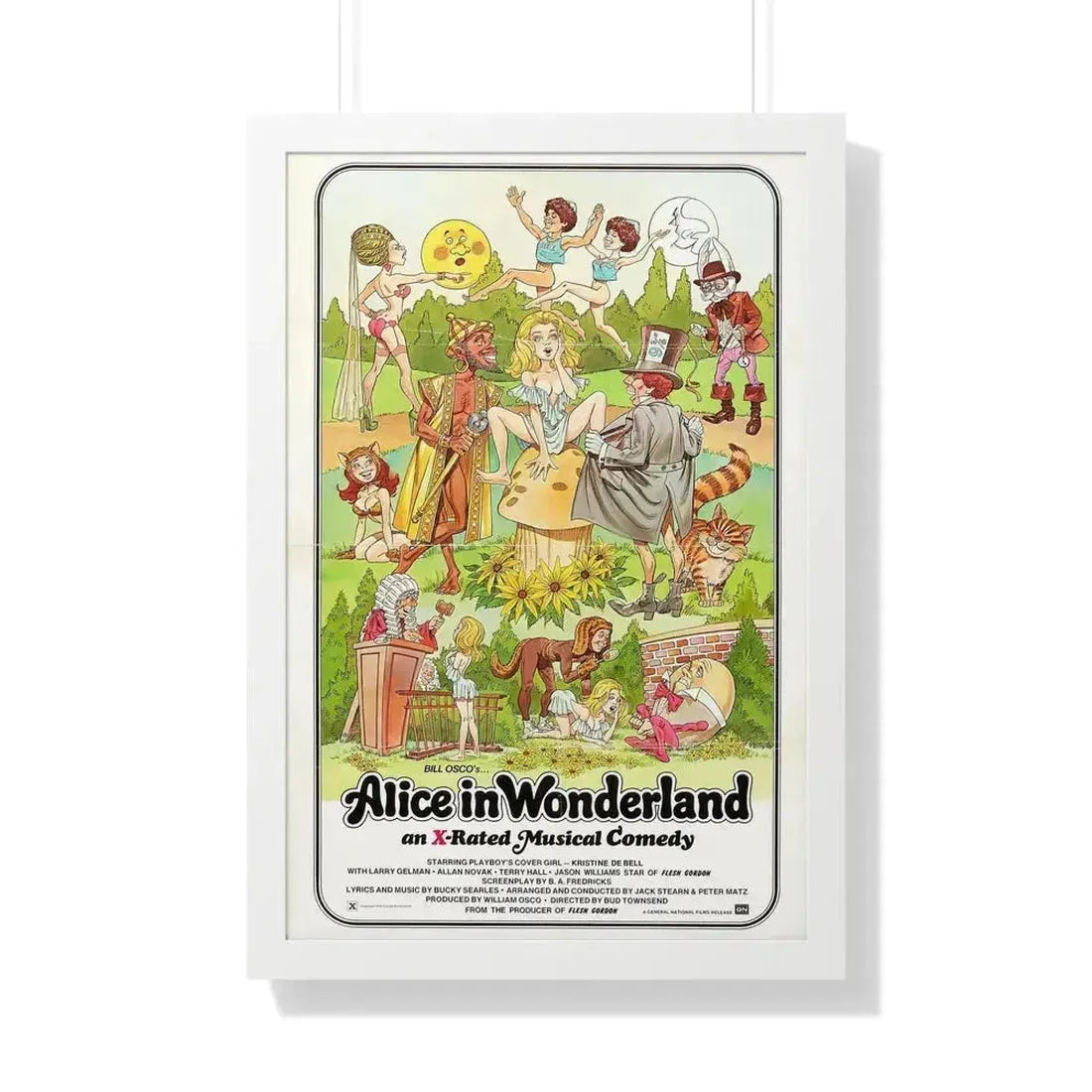 ALICE IN WONDERLAND (an x-rated musical comedy) 1976 - Framed Movie Poster 20" x 30" White - The Sticker Space