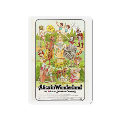 ALICE IN WONDERLAND (an x-rated musical comedy) 1976 Movie Poster - Die-Cut Magnet-2" x 2"-The Sticker Space