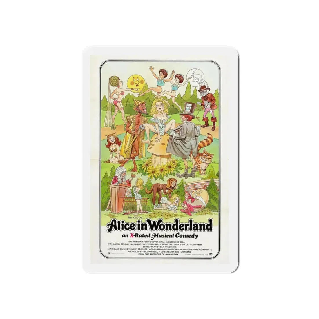ALICE IN WONDERLAND (an x-rated musical comedy) 1976 Movie Poster - Refrigerator Magnet 5 Inch - The Sticker Space