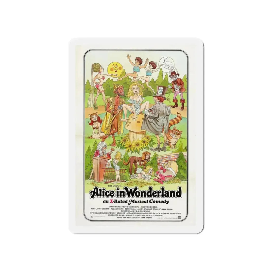 ALICE IN WONDERLAND (an x-rated musical comedy) 1976 Movie Poster - Refrigerator Magnet - The Sticker Space