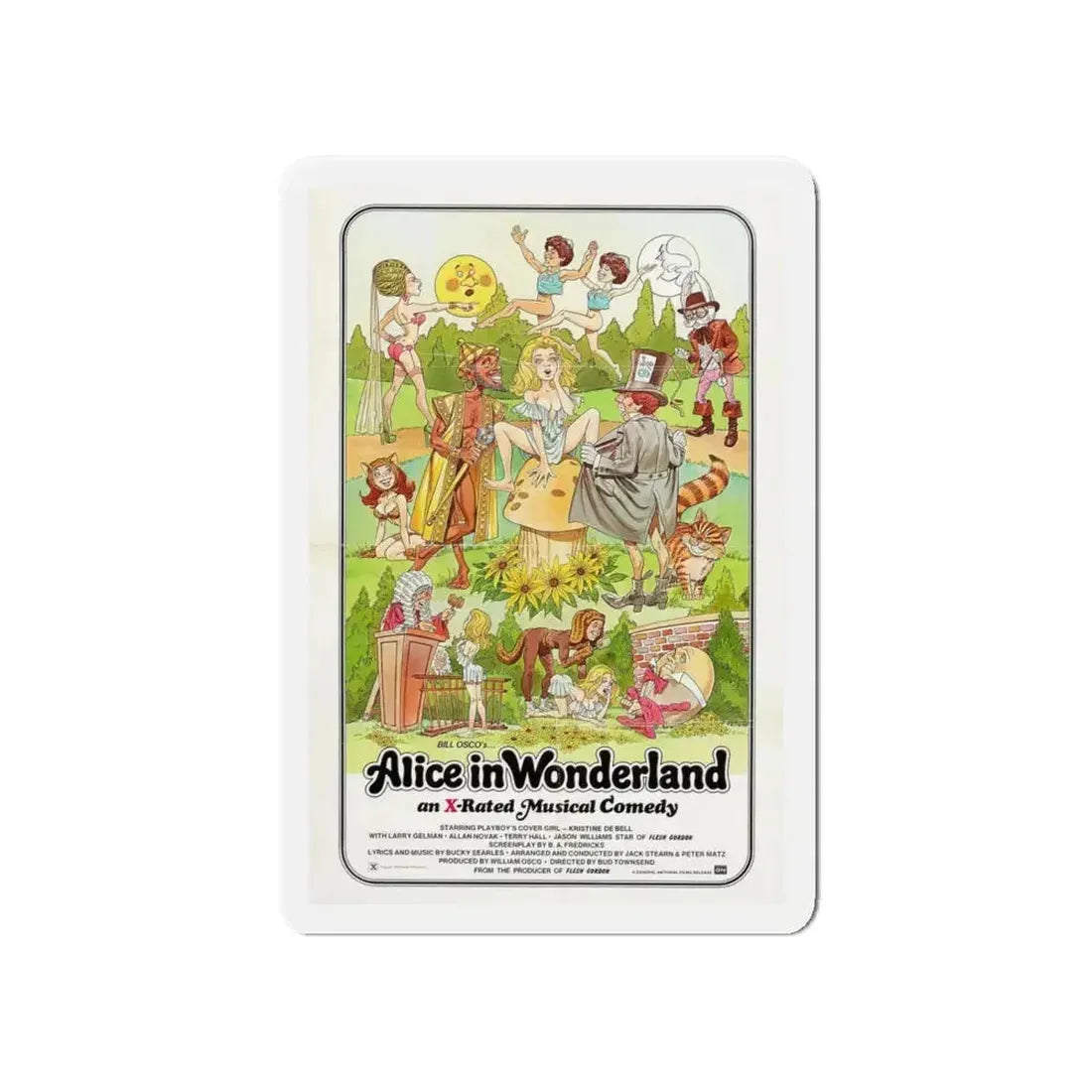 ALICE IN WONDERLAND (an x-rated musical comedy) 1976 Movie Poster - Refrigerator Magnet - The Sticker Space
