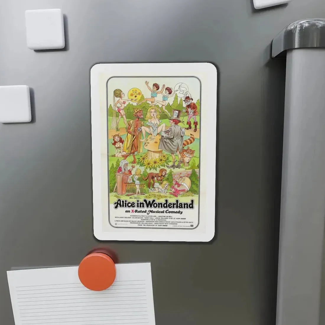 ALICE IN WONDERLAND (an x-rated musical comedy) 1976 Movie Poster - Refrigerator Magnet - The Sticker Space