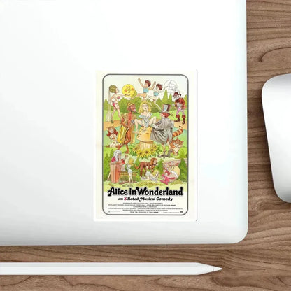 ALICE IN WONDERLAND (An X-Rated Musical Comedy) 1976 Movie Poster STICKER Vinyl Die-Cut Decal - The Sticker Space
