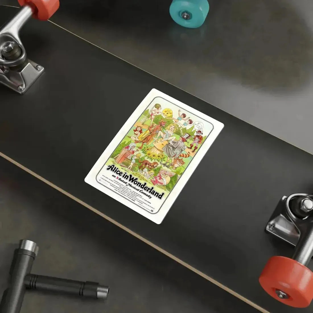 ALICE IN WONDERLAND (An X-Rated Musical Comedy) 1976 Movie Poster STICKER Vinyl Die-Cut Decal - The Sticker Space