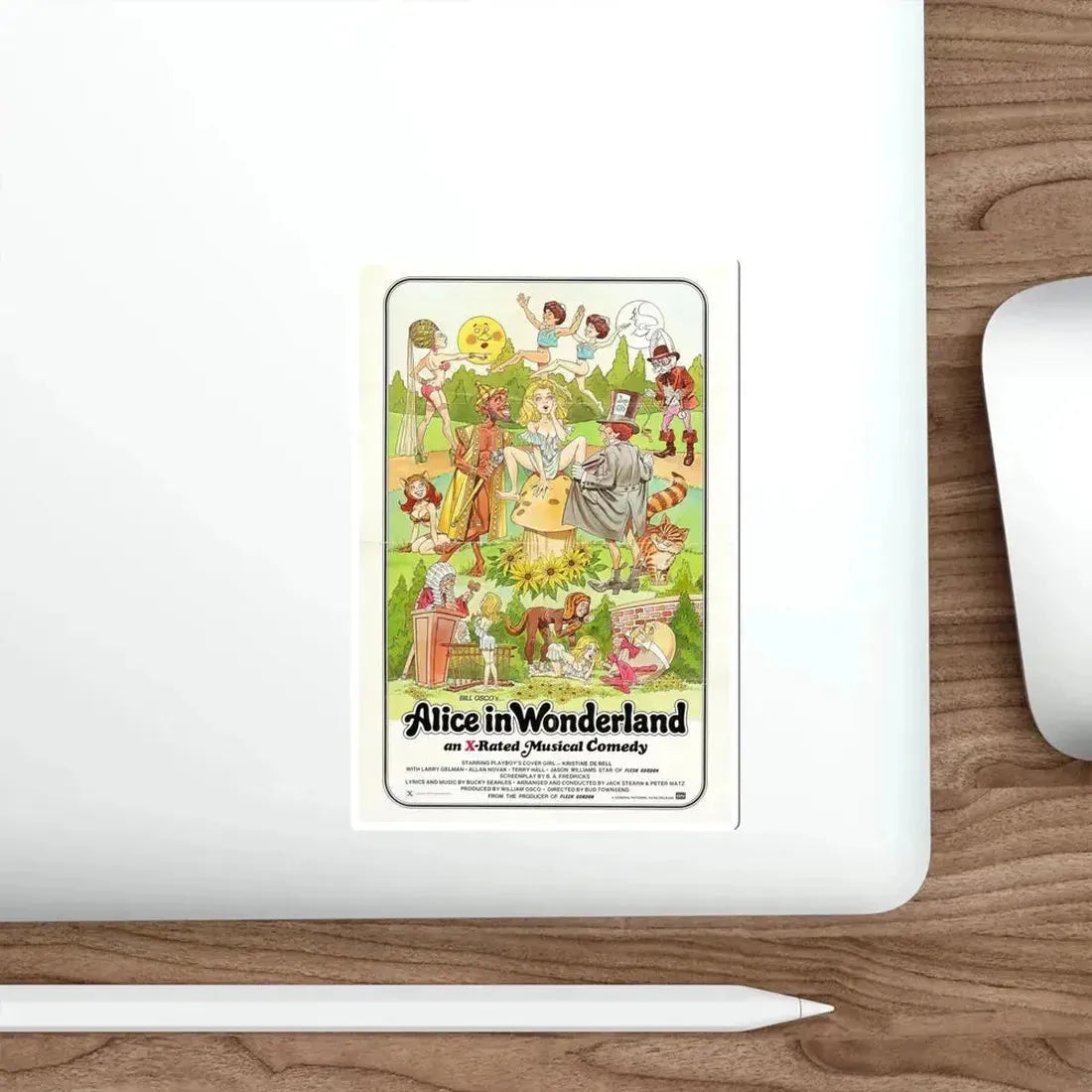 ALICE IN WONDERLAND (An X-Rated Musical Comedy) 1976 Movie Poster STICKER Vinyl Die-Cut Decal - The Sticker Space