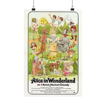 ALICE IN WONDERLAND (an x-rated musical comedy) 1976 - Paper Movie Poster 12″ x 18″ Matte - The Sticker Space