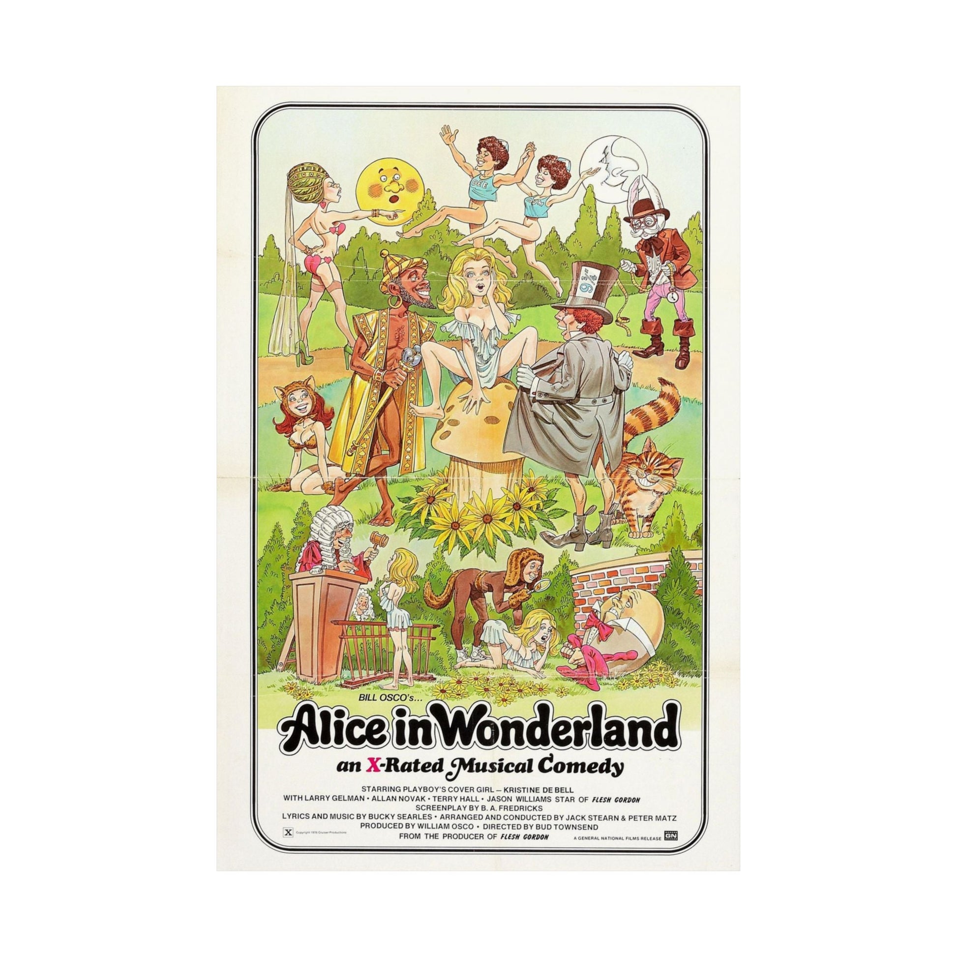 ALICE IN WONDERLAND (an x-rated musical comedy) 1976 - Paper Movie Poster-The Sticker Space