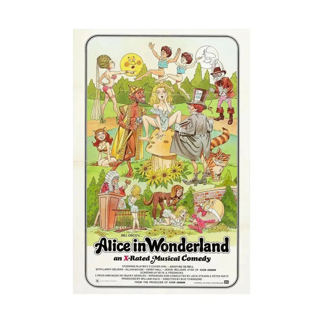 ALICE IN WONDERLAND (an x-rated musical comedy) 1976 - Paper Movie Poster - The Sticker Space