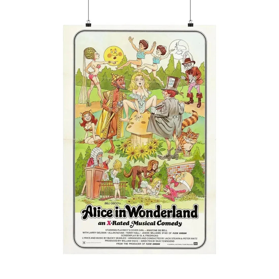 ALICE IN WONDERLAND (an x-rated musical comedy) 1976 - Paper Movie Poster - The Sticker Space