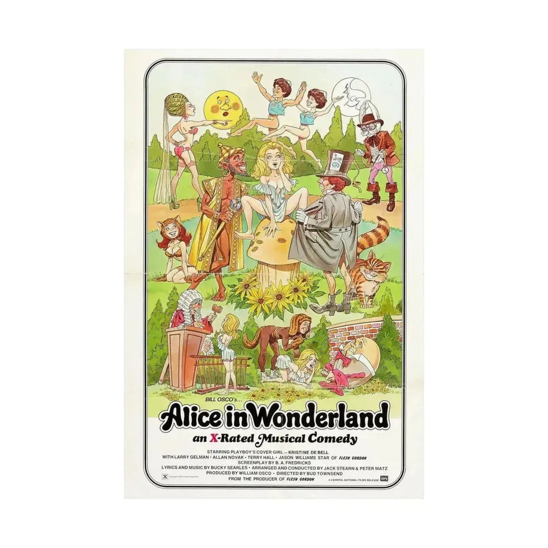 ALICE IN WONDERLAND (an x-rated musical comedy) 1976 - Paper Movie Poster - The Sticker Space