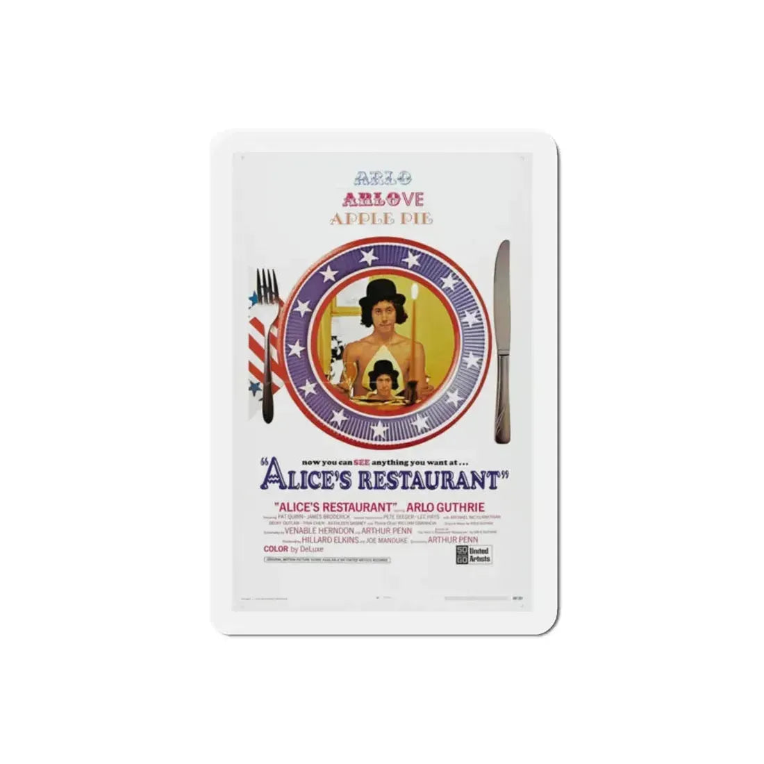 Alice's Restaurant 1969 Movie Poster Refrigerator Magnet 2 Inch - The Sticker Space