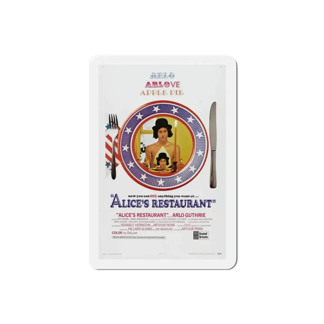 Alice's Restaurant 1969 Movie Poster Refrigerator Magnet 2 Inch - The Sticker Space