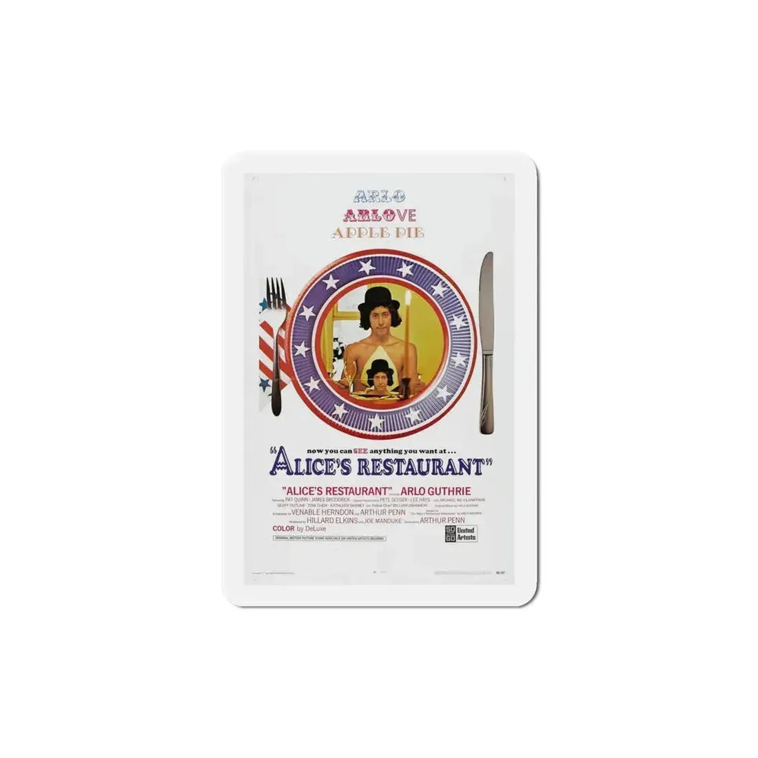 Alice's Restaurant 1969 Movie Poster Refrigerator Magnet 6 Inch - The Sticker Space