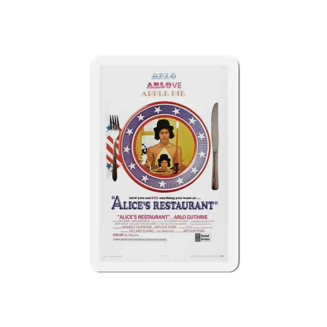 Alice's Restaurant 1969 Movie Poster Refrigerator Magnet - The Sticker Space