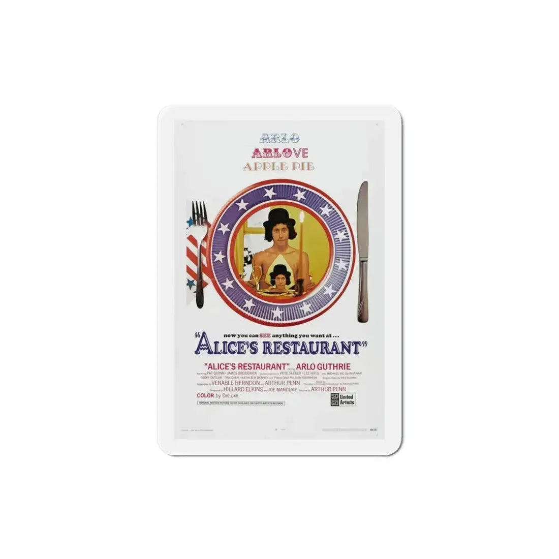 Alice's Restaurant 1969 Movie Poster Refrigerator Magnet - The Sticker Space