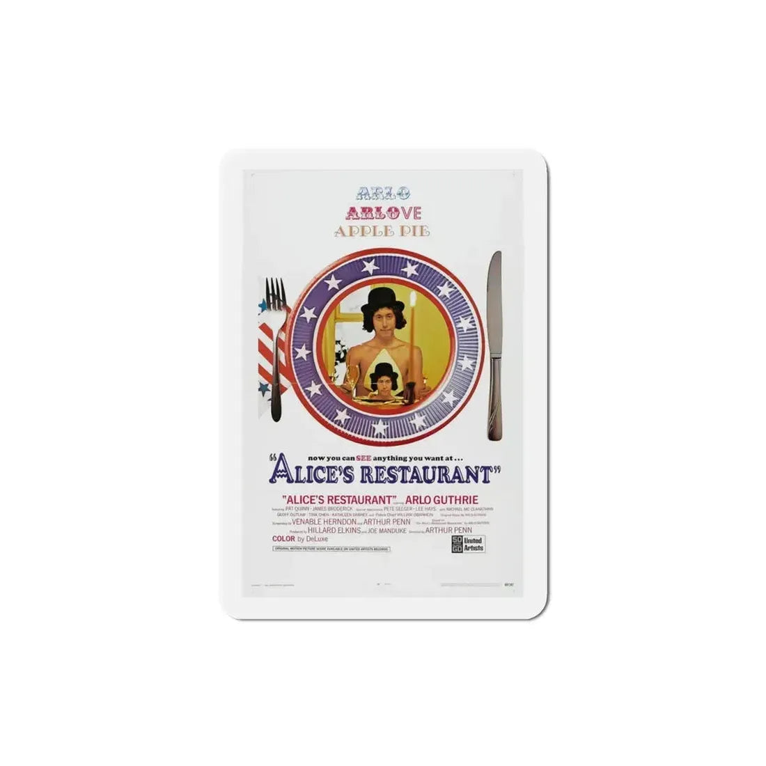 Alice's Restaurant 1969 Movie Poster Refrigerator Magnet - The Sticker Space