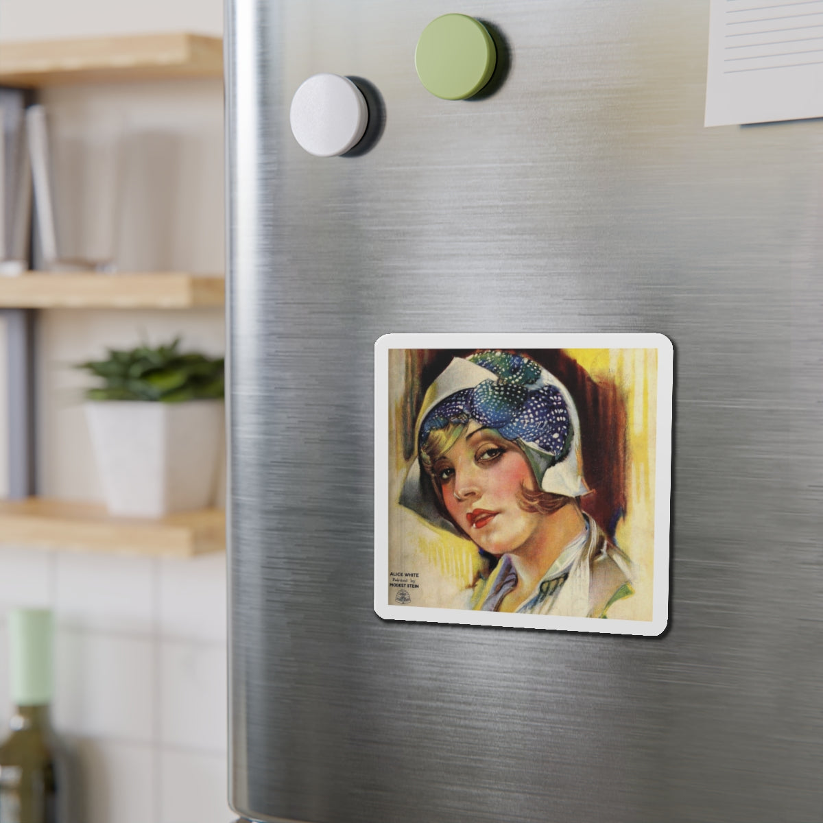 Alice White (Magazine Illustration) Refrigerator Magnet-The Sticker Space