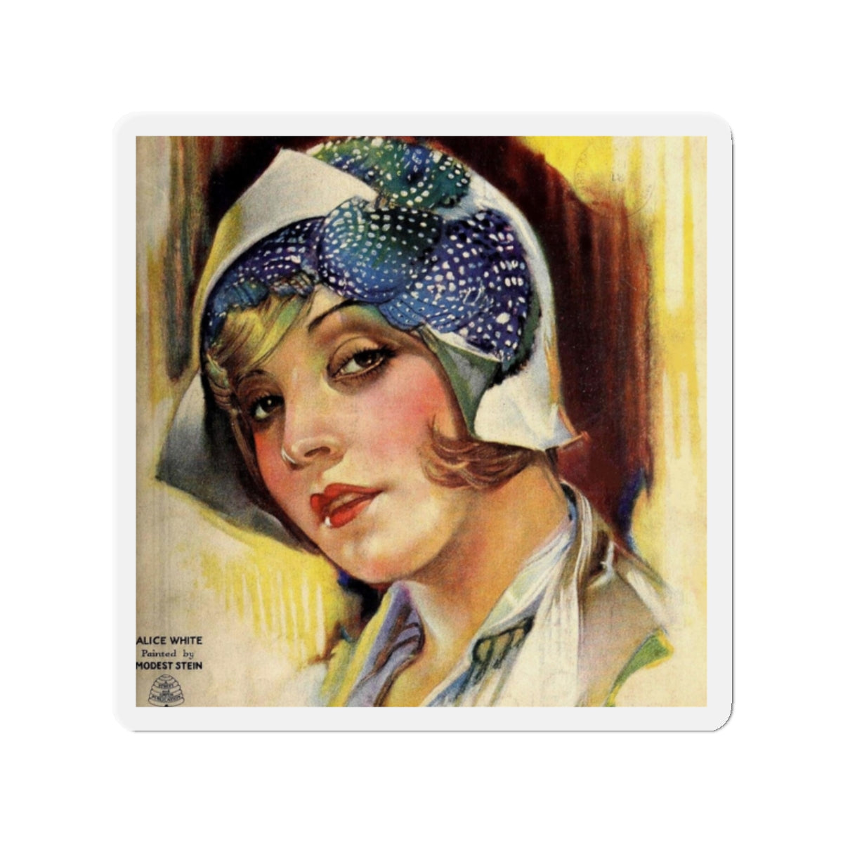 Alice White (Magazine Illustration) Refrigerator Magnet-2" x 2"-The Sticker Space