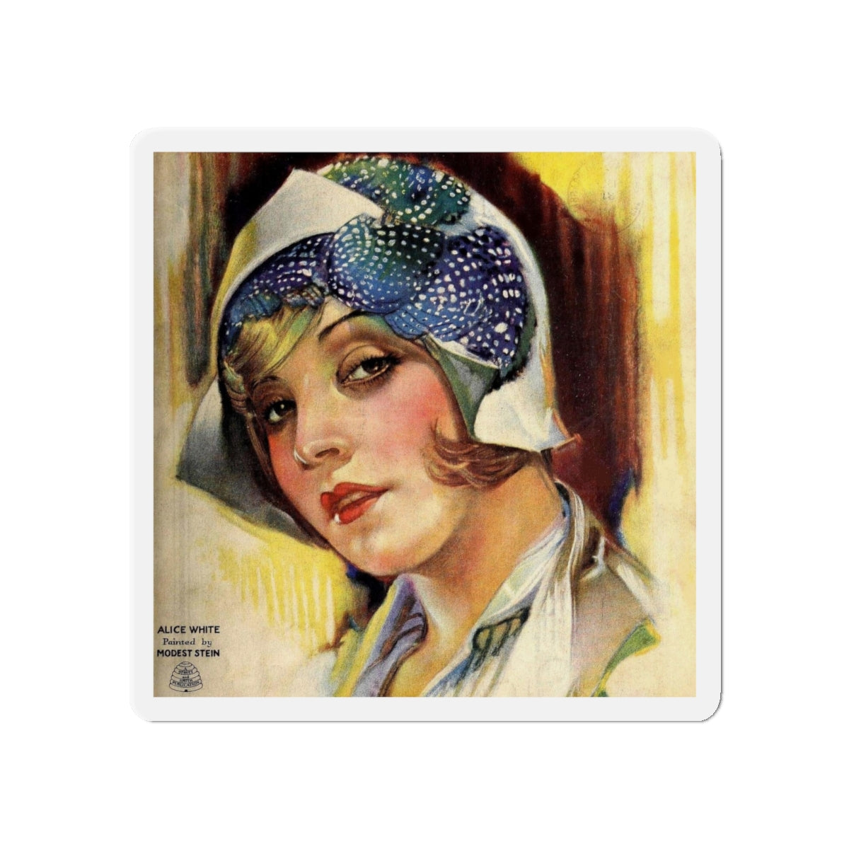 Alice White (Magazine Illustration) Refrigerator Magnet-4" x 4"-The Sticker Space