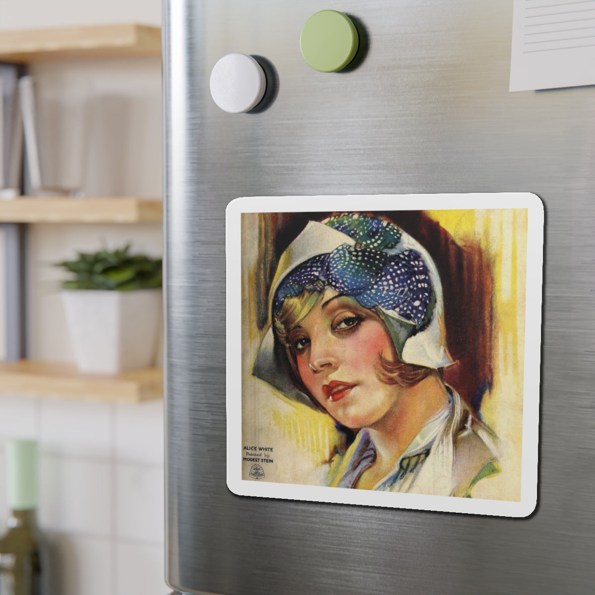 Alice White (Magazine Illustration) Refrigerator Magnet-The Sticker Space